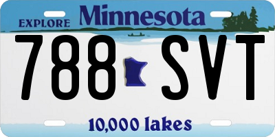MN license plate 788SVT