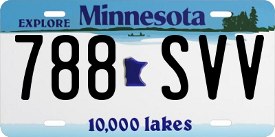 MN license plate 788SVV