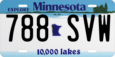 MN license plate 788SVW