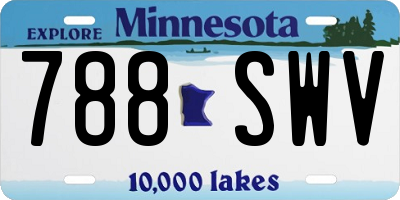 MN license plate 788SWV