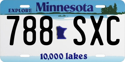 MN license plate 788SXC
