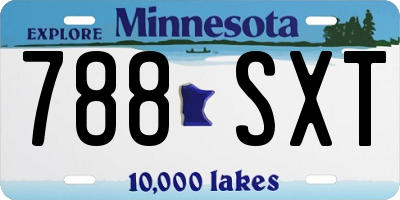 MN license plate 788SXT