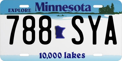 MN license plate 788SYA