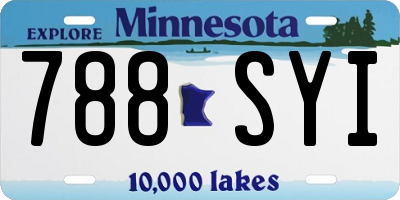 MN license plate 788SYI
