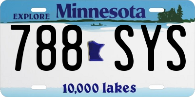 MN license plate 788SYS