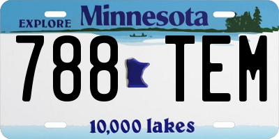 MN license plate 788TEM