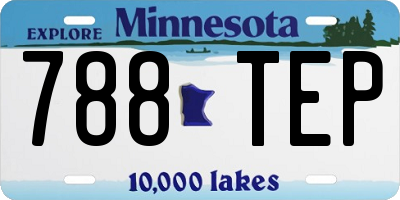 MN license plate 788TEP