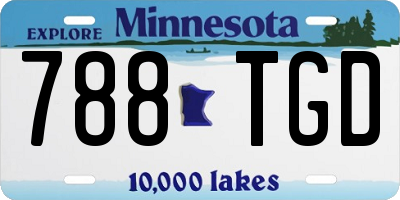 MN license plate 788TGD