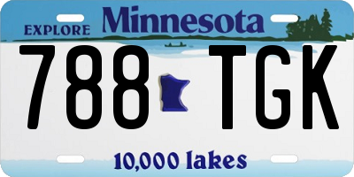 MN license plate 788TGK