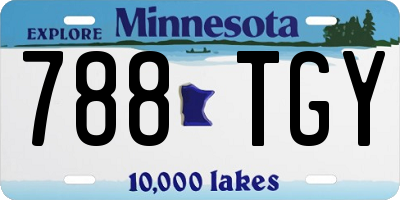MN license plate 788TGY