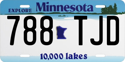 MN license plate 788TJD