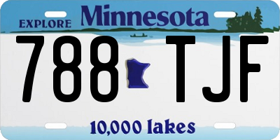 MN license plate 788TJF