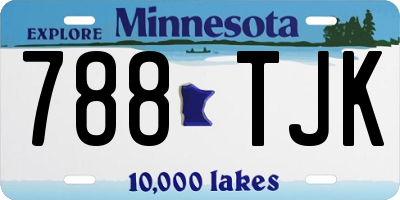 MN license plate 788TJK