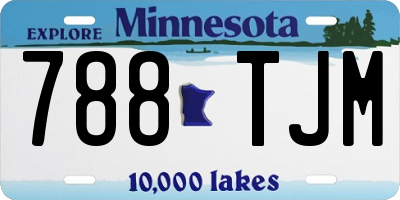 MN license plate 788TJM