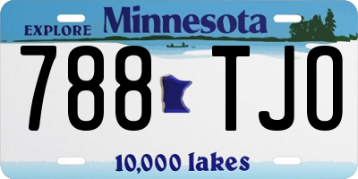 MN license plate 788TJO