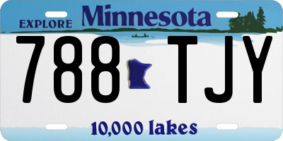 MN license plate 788TJY