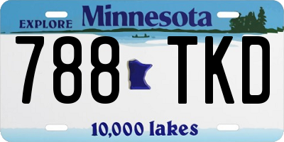 MN license plate 788TKD