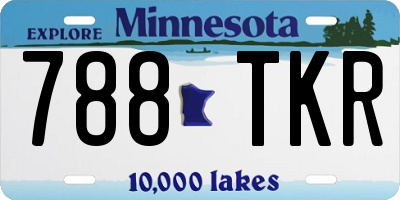 MN license plate 788TKR