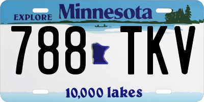 MN license plate 788TKV
