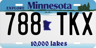 MN license plate 788TKX