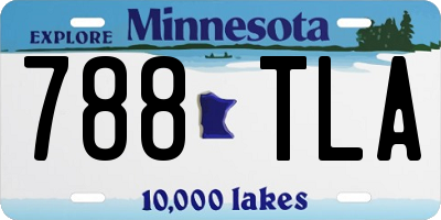 MN license plate 788TLA