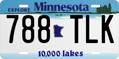 MN license plate 788TLK