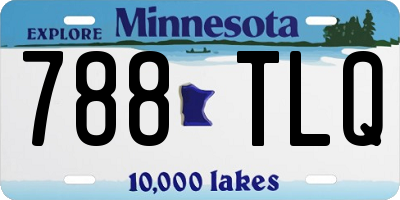 MN license plate 788TLQ