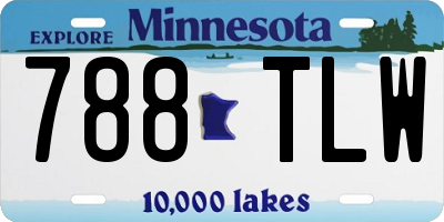 MN license plate 788TLW