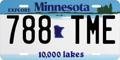MN license plate 788TME