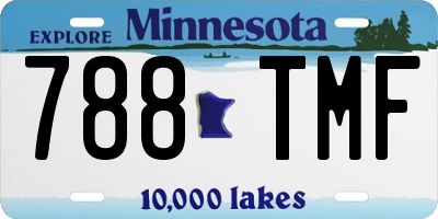 MN license plate 788TMF