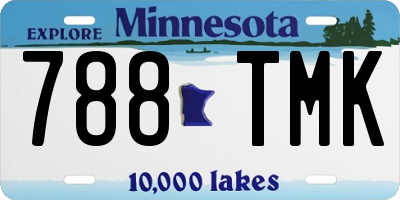 MN license plate 788TMK