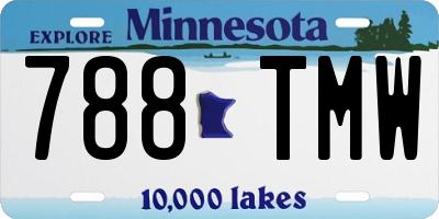 MN license plate 788TMW