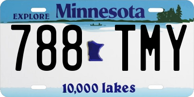 MN license plate 788TMY