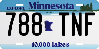 MN license plate 788TNF
