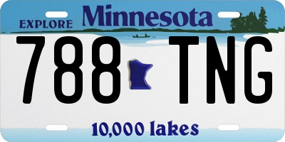 MN license plate 788TNG