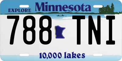 MN license plate 788TNI