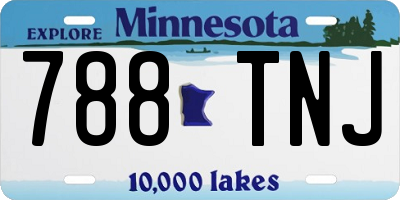 MN license plate 788TNJ