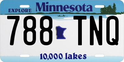 MN license plate 788TNQ