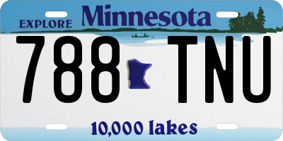 MN license plate 788TNU