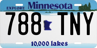 MN license plate 788TNY