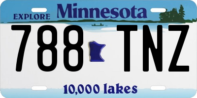 MN license plate 788TNZ