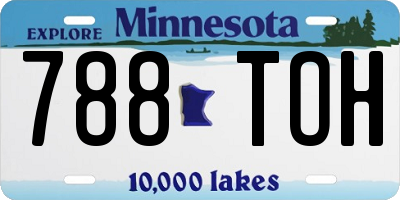 MN license plate 788TOH