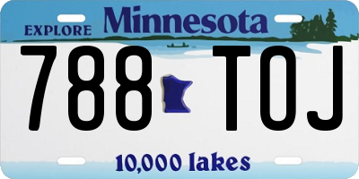MN license plate 788TOJ