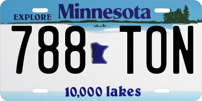 MN license plate 788TON