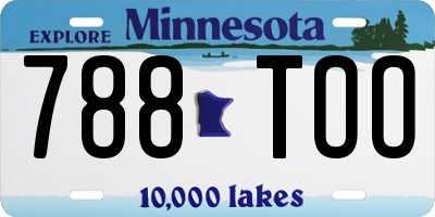 MN license plate 788TOO