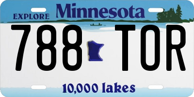 MN license plate 788TOR
