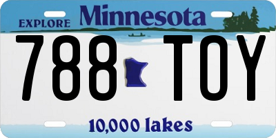 MN license plate 788TOY