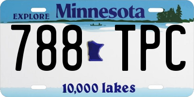 MN license plate 788TPC