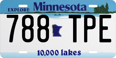 MN license plate 788TPE