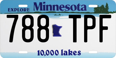 MN license plate 788TPF